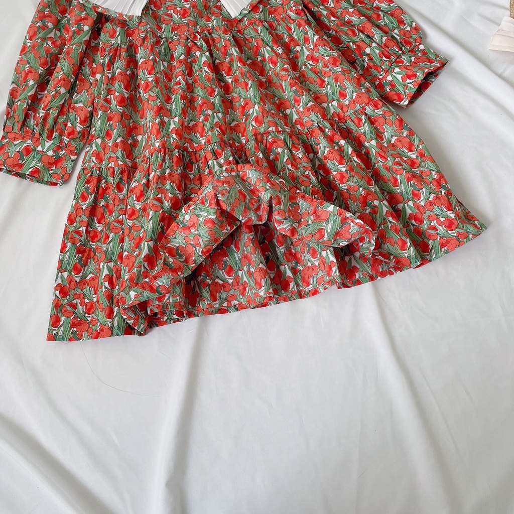 2-6thn | DRESS ANAK KOREA PESTA ELEGAN FORMAL PEREMPUAN MDD ML