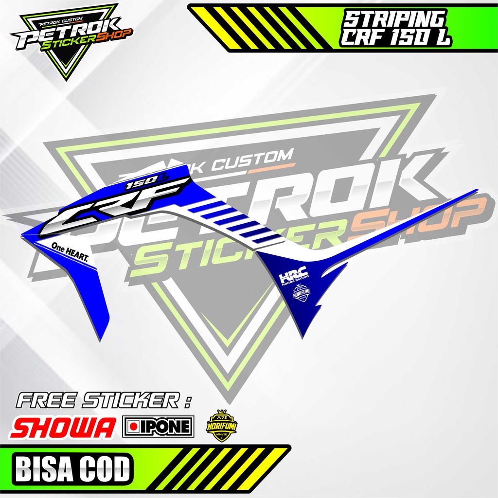 STRIPING VARIASI CRF 150 L / STIKER MOTOR CRF 150 L SUPERMOTO