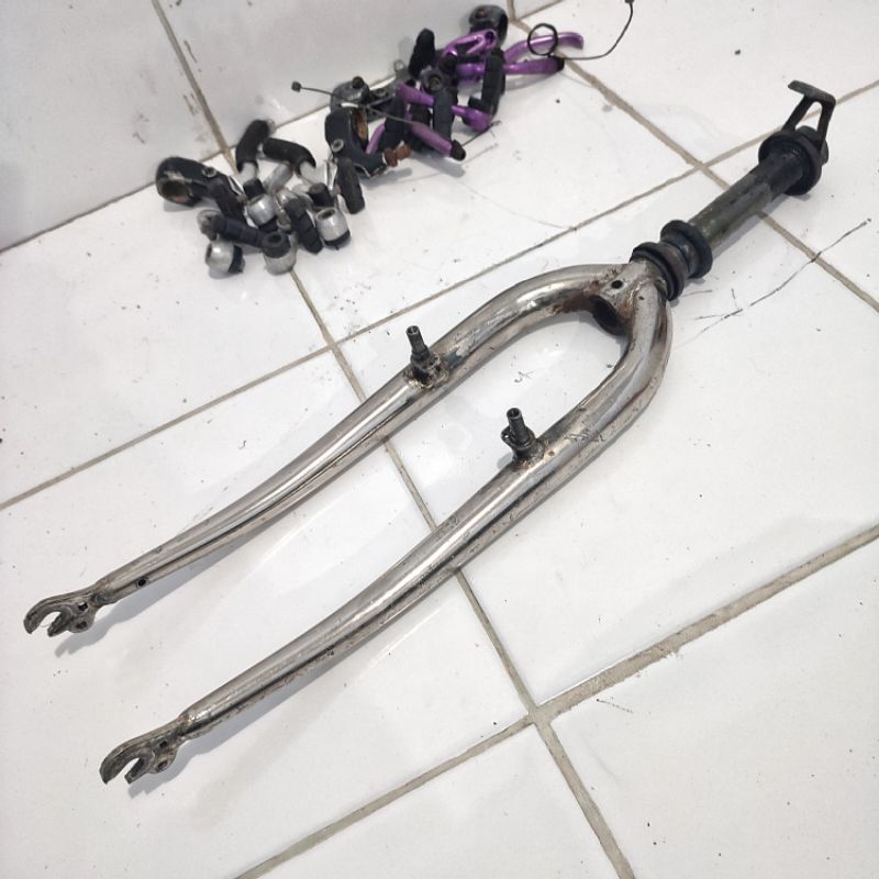 fork sepeda vintage federal mtb jadul 26 krom crom bekas