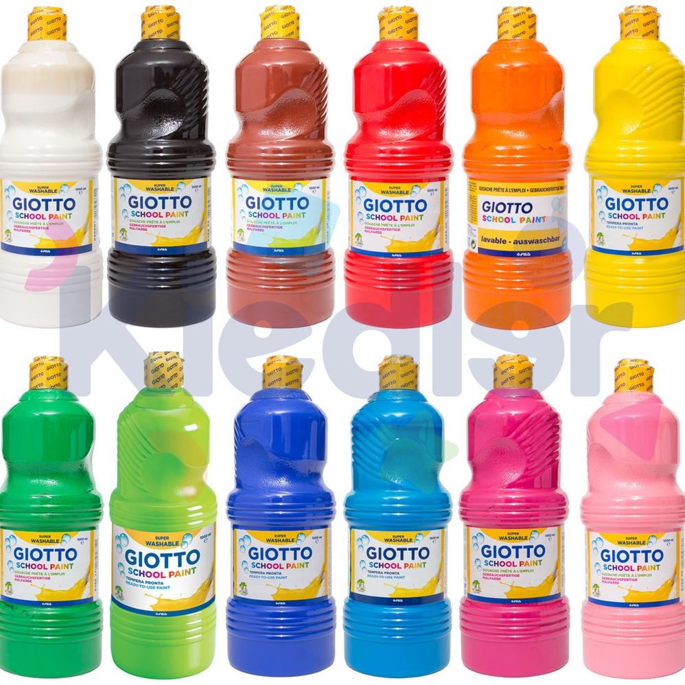

GIOTTO WASHABLE SCHOOL PAINT 1L CAT LUKIS ANAK GAMBAR TERLARISS...,,,,,