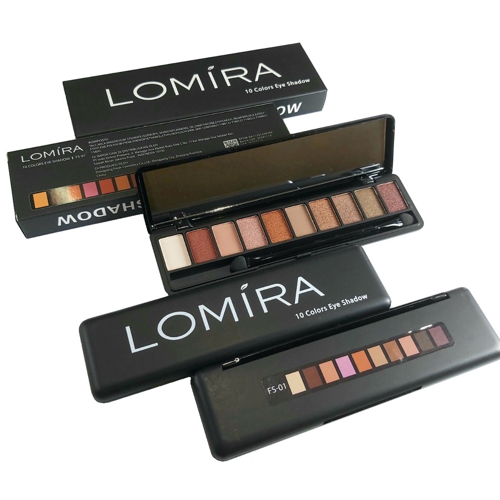 LOMIRA EYESHADOW 10 COLORS - BPOM - EYE SHADOW LOMIRA 10 WARNA - EYE SHADOW MURAH