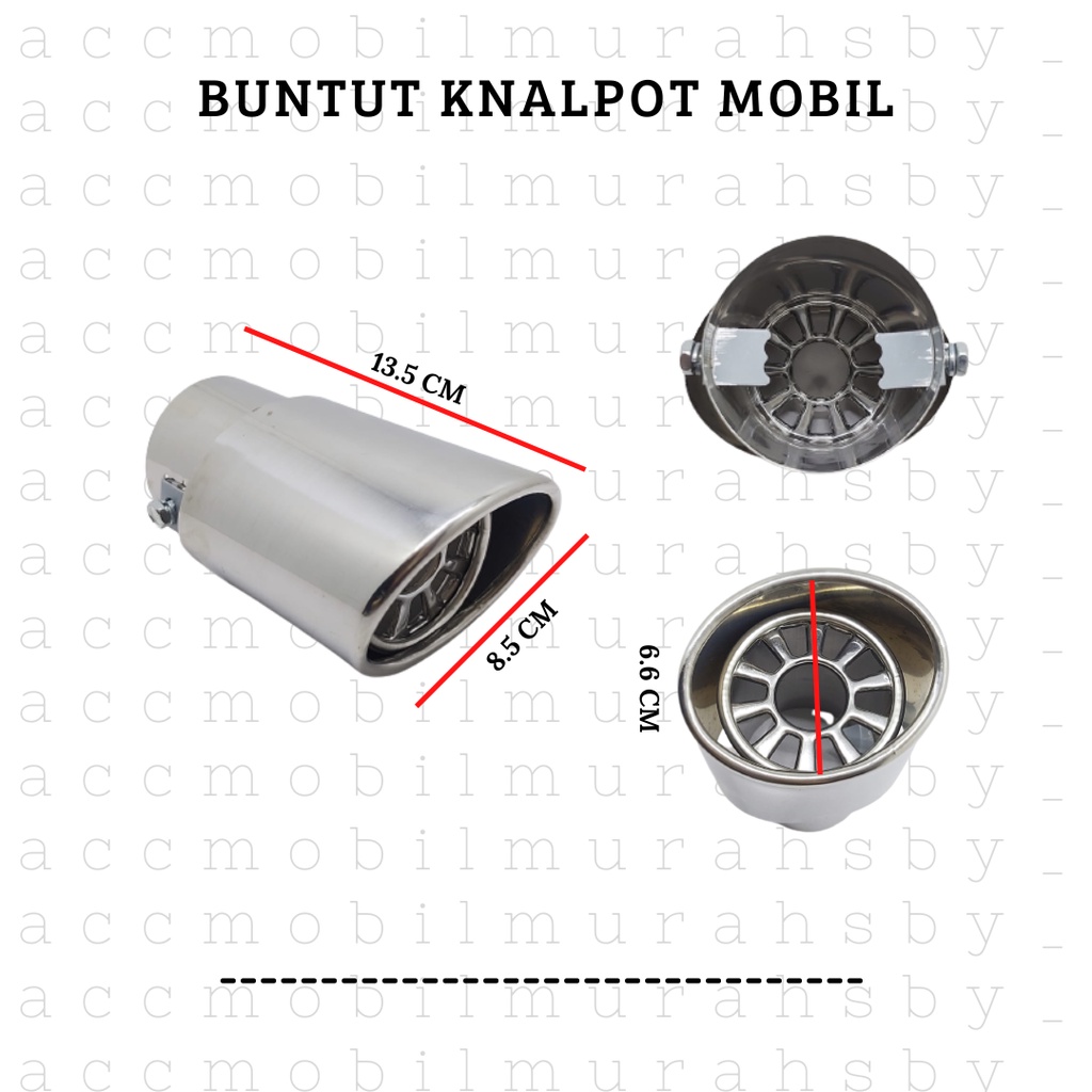 Buntut Knalpot Model Miring Muffler Cutter Buntut Cover Ujung Knalpot Calya Brio Xenia Avanza Veloz