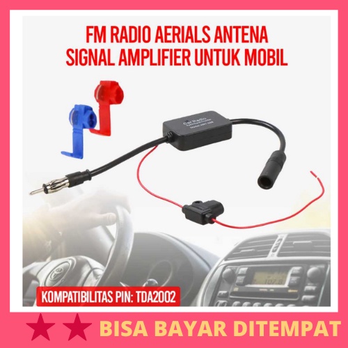 FM Radio Aerials Antena Signal Amplifier untuk Mobil / Antena Penguat Signal Sinyal Radio Fm Mobil A