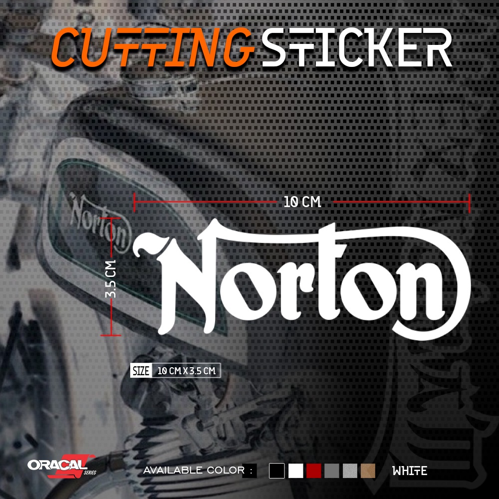Cutting Sticker NORTON Logo | Stiker Cutting Logo NORTON | Stiker Motor NORTON