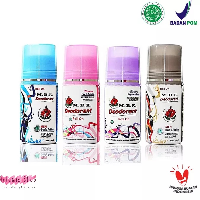 MBK deodorant rollon pria dan wanita 40ml roll on M.B.K.