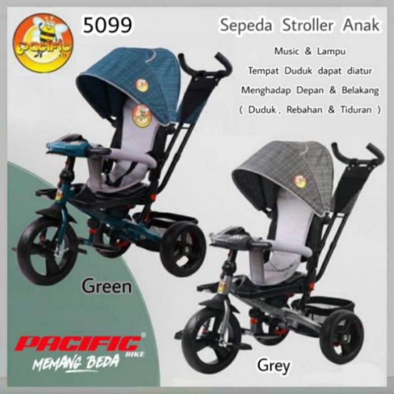 Sepeda Anak Roda 3 Tiga Pacific 105, 5099, 8018-1, 9950, LMX-809C Sepeda Stroller