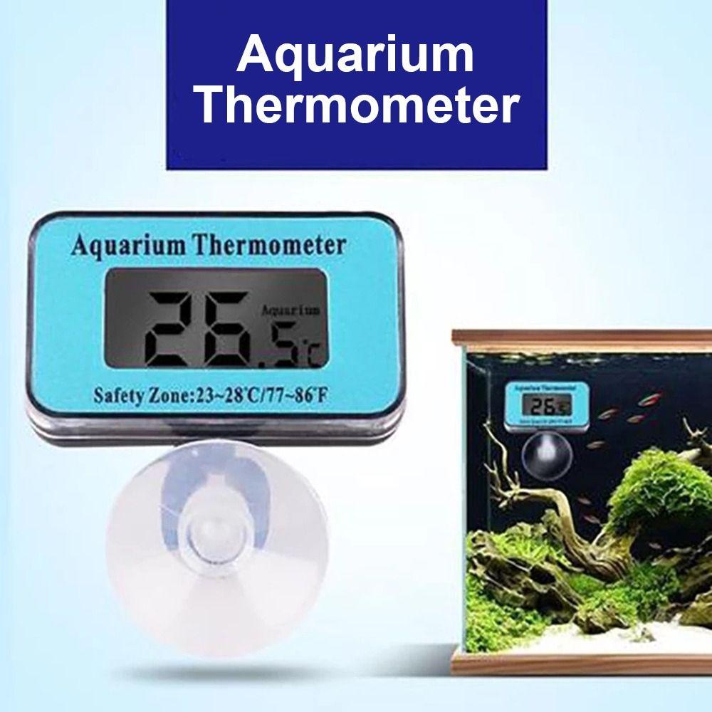 Top Aquarium Thermometer Termometer Profesional Digital Display Pengukur Suhu Tahan Air