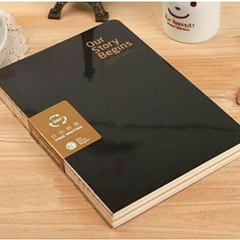 

OUR STORY BEGINS SKETCHBOOK JILID JAHIT A6 /A5 WHITE KRAFT 2 SIDE TERLARISS...,,,,,