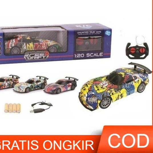 ±±± Mobil Remote Control WarnaWarni Mobil RC Speed Drift 4 Function RC Car