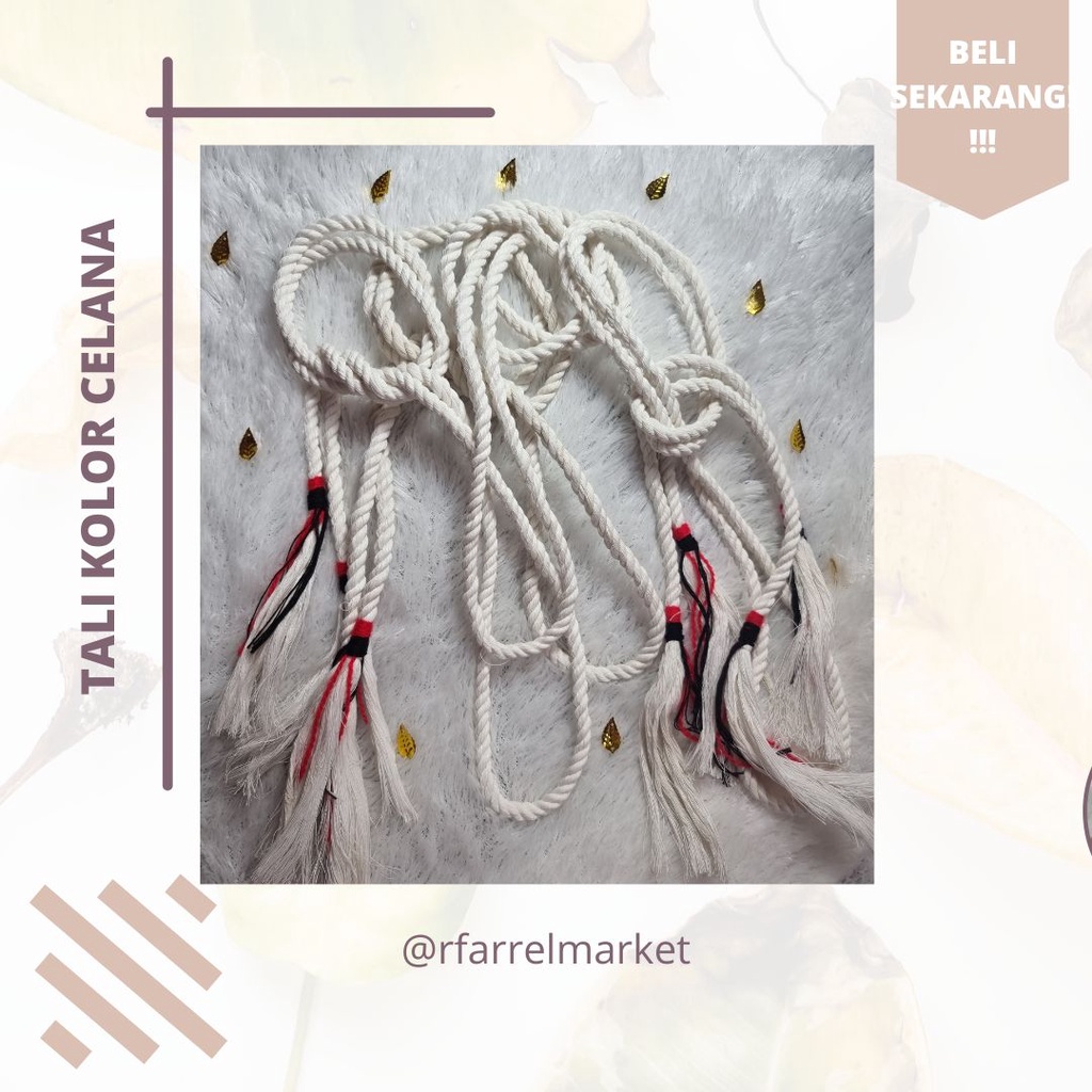 ✅rfarrelmarket✨Tali kolor celana / tali kolor / Tali karet Koloran Meteran / tali kolor celana kompr
