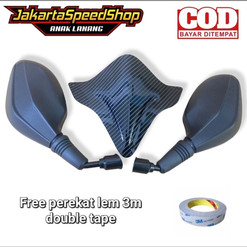 Paket spion click thailand plus visor carbon pnp beat new free lem 3m double tape