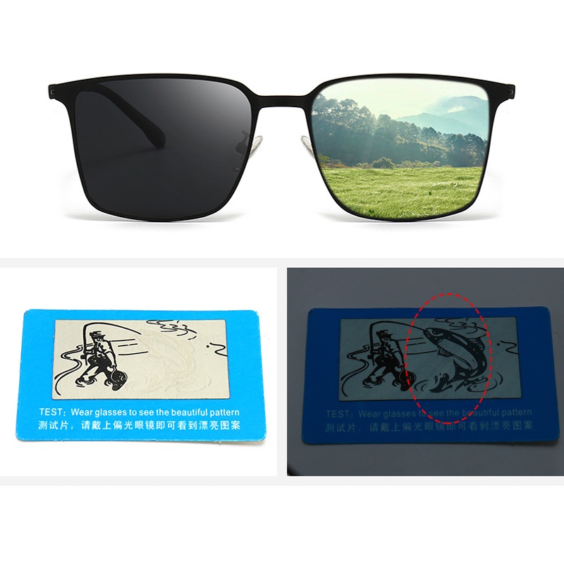 Kacamata Photochromic Frame Persegi Panjang Untuk Pria Wanita Kacamata Polarized Olahraga TR90