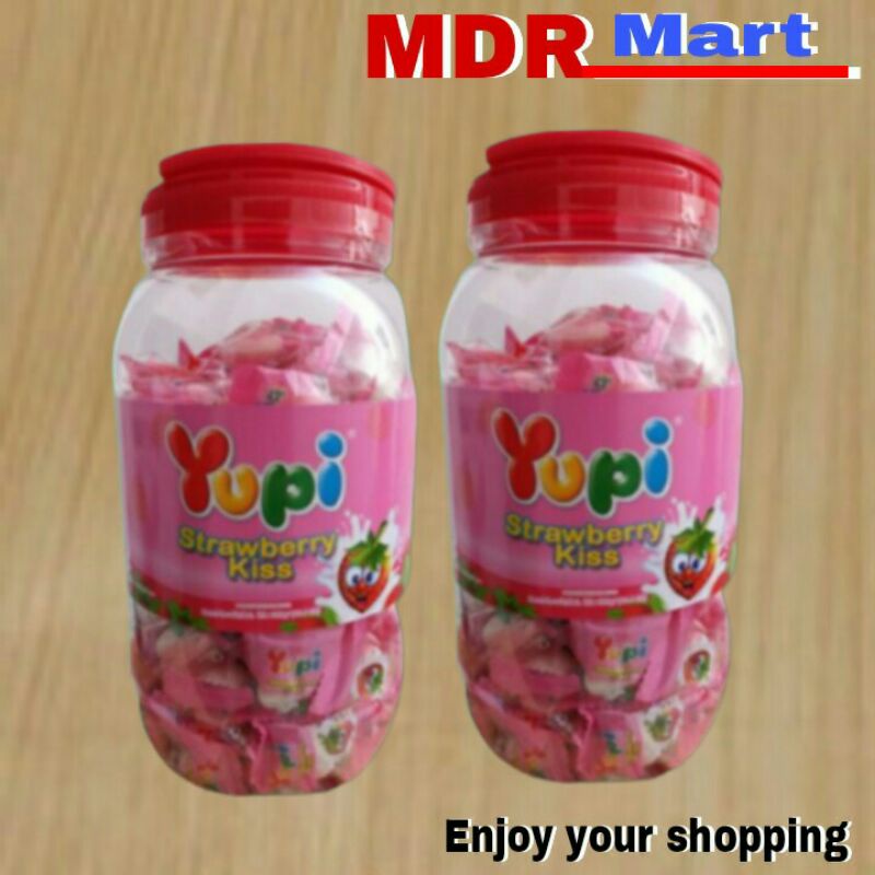 

YUPI PERMEN STRAWBERRY KISS 1 TOPLES 300 GRAM