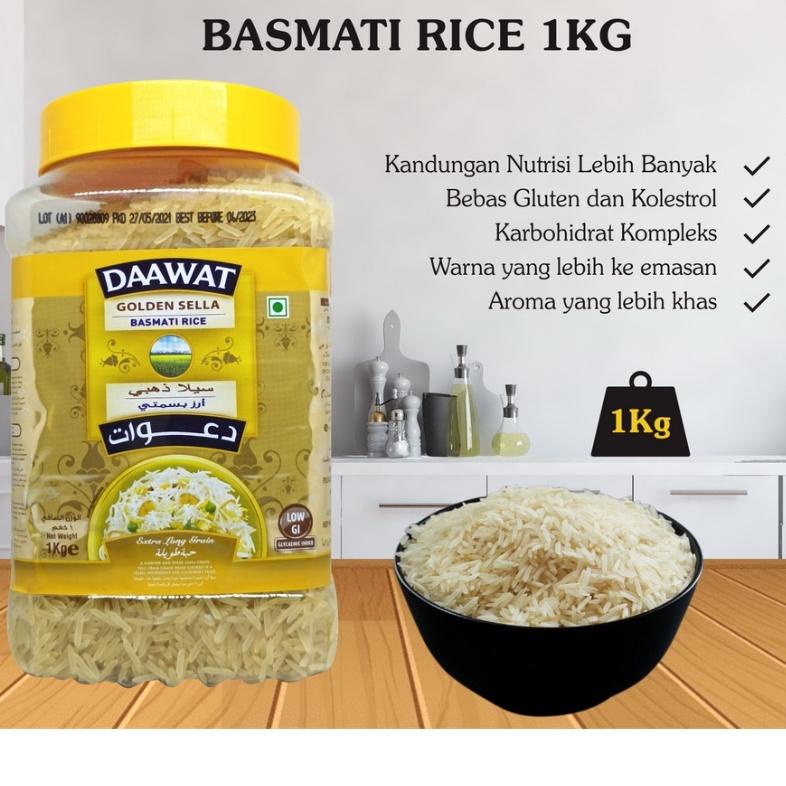 

Beras Basmati Daawat Creamy Sella 1kg Beras India Daawat 1 kg Kemasan Toples Premium