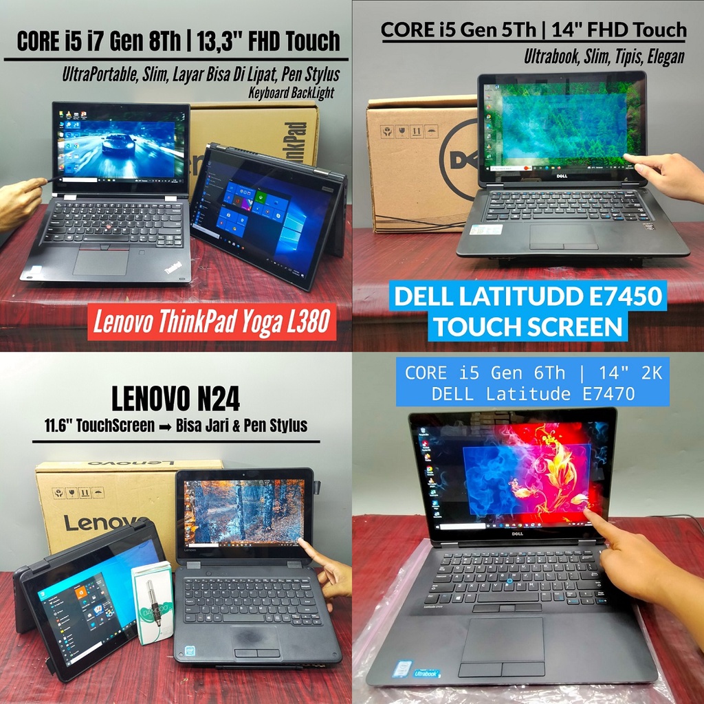 Laptop Core i7 i5 i3 Desain Grafis Editing Rendering Video Animasi Gaming Berkualitas Bergaransi Barang Langsung Pakai