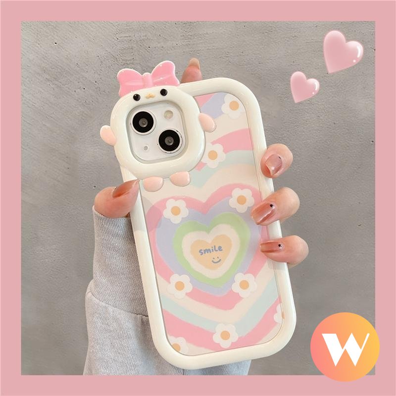 Cute Smile Case Realme C33 C35 C25Y C21Y C31 C11 C17 C30 C21 C25 C15 C25s C2 C3 C12 C1 9 6i 5 7 8 9pro+8i 8pr o9i 7i 5i 3D Bow Monster Lensa Gradasi Love Hati Soft Tpu Sarung