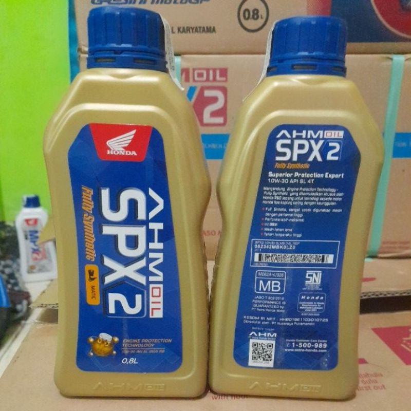 SPX 2 oli motor Honda matic 800ml original SNI high performance oli motor matic vario 125 150 beat s