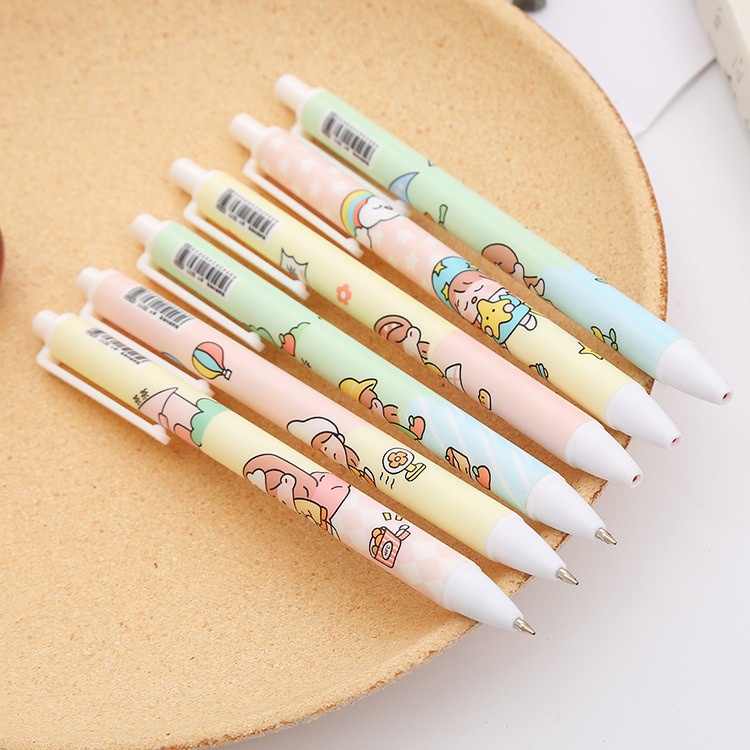 6 Pcs Pena Pulpen Pen Gel Cetek Cetekan Set GMALL-ST0109