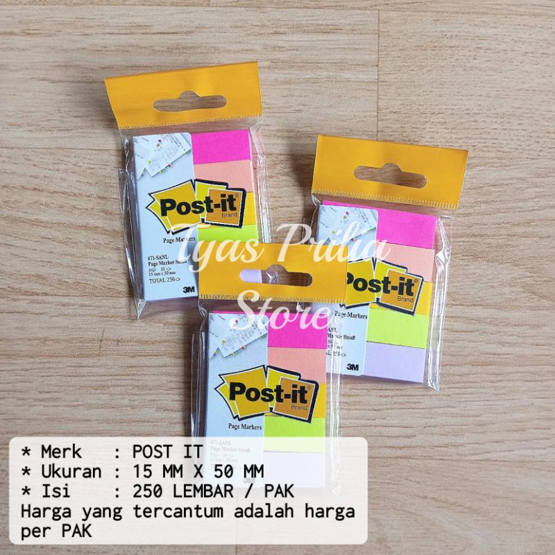 POST IT - Penanda Halaman Page Maker 15 mm x 50 mm [ 1 SET ]