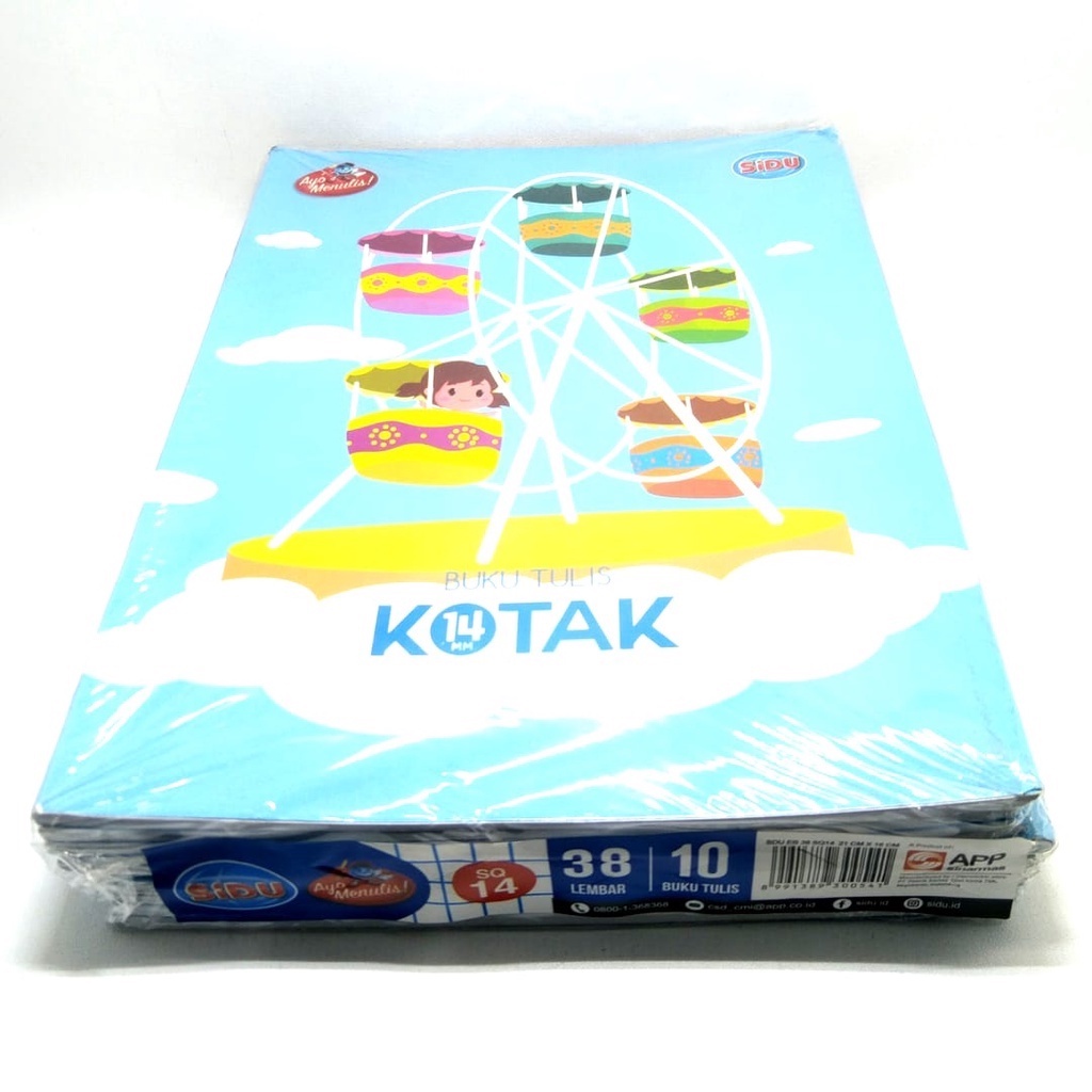

(1 PACK=10 PCS) BUKU KOTAK BESAR /Buku Tulis Sidu/Buku Tulis Kotak/ Buku Kotak sidu no.14