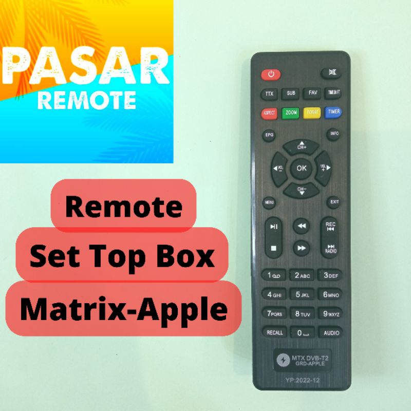 Remote Set Top Box MATRIX - APPLE DVB T2