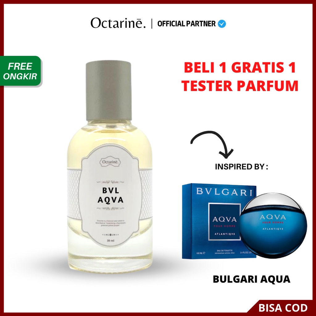 Parfum Pria Wanita Tahan Lama Aroma Fresh Berkelas by Octarine - Inspired by BVL Aqua | Parfume Farfum Perfume Minyak Wangi Cewek Cowok Murah Original