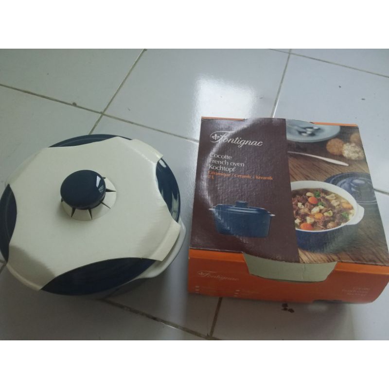 Peralatan Makan / panci /mangkok Keramik Fontignac 2 L ( NEW ), sdh termsk buble wrap + kardus + bon