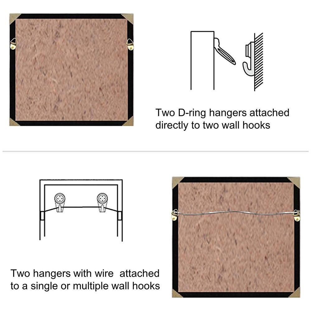 Solighter Bingkai Foto Kait Aksesoris Furniture Segitiga Dengan Sekrup Kait Tempel Dinding