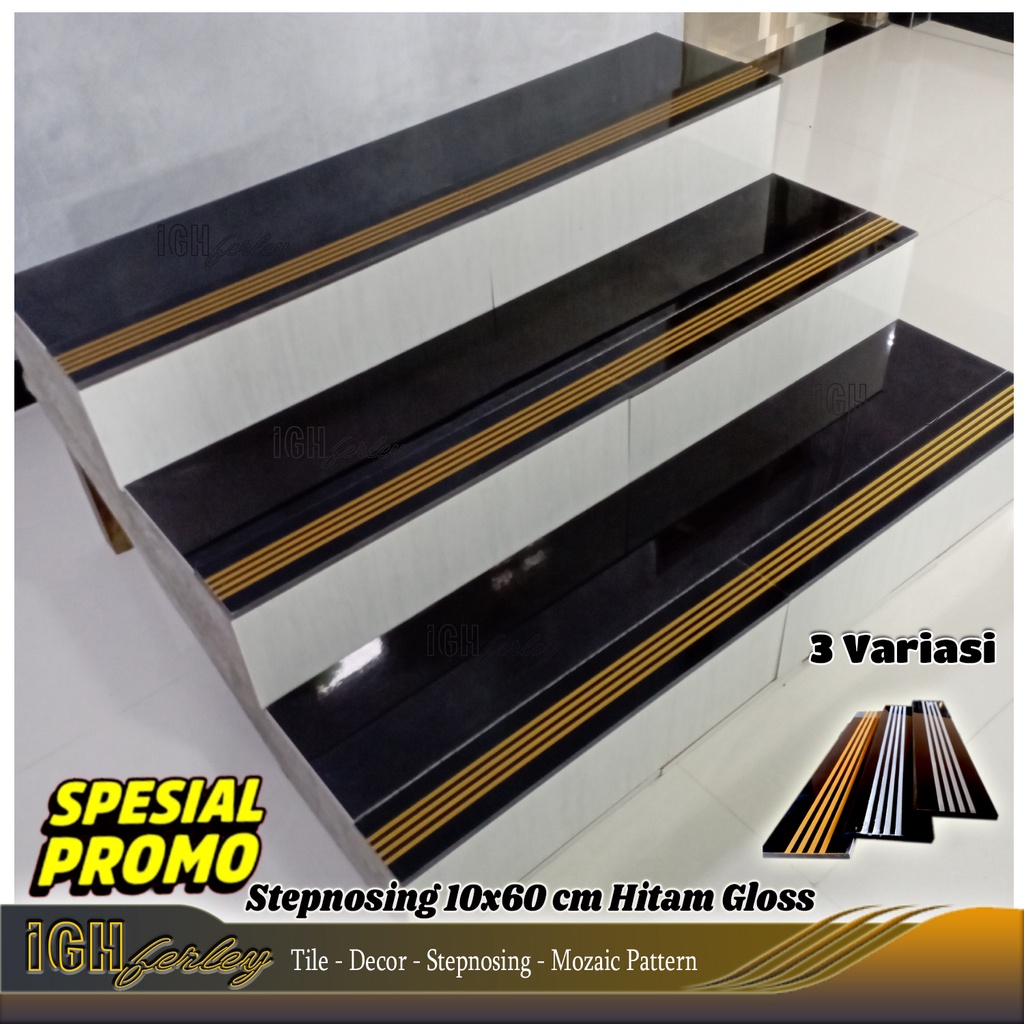 Jual Stepnosing Granit X Hitam Gloss Pijakan Tangga Mewah Murah