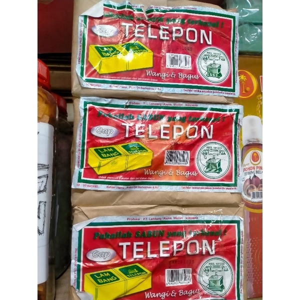 sabun cap TELEPON asli Medan 1 pak isi (20) btg