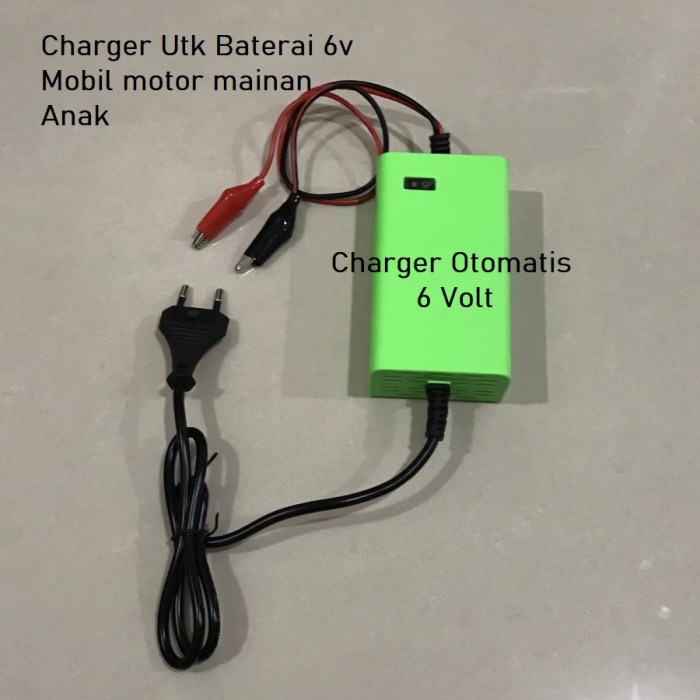 Accu Aki Baterai Battery Charger mobil motor mainan Anak Charger 6v