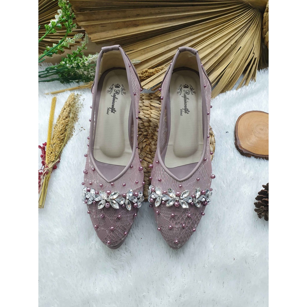 sepatu wanita wedding dahlia mauve 7cm tahu