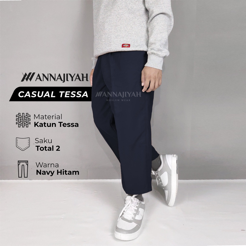 Celana Sirwal Casual Semi Formal bahan Tessa non Slim / Lurus