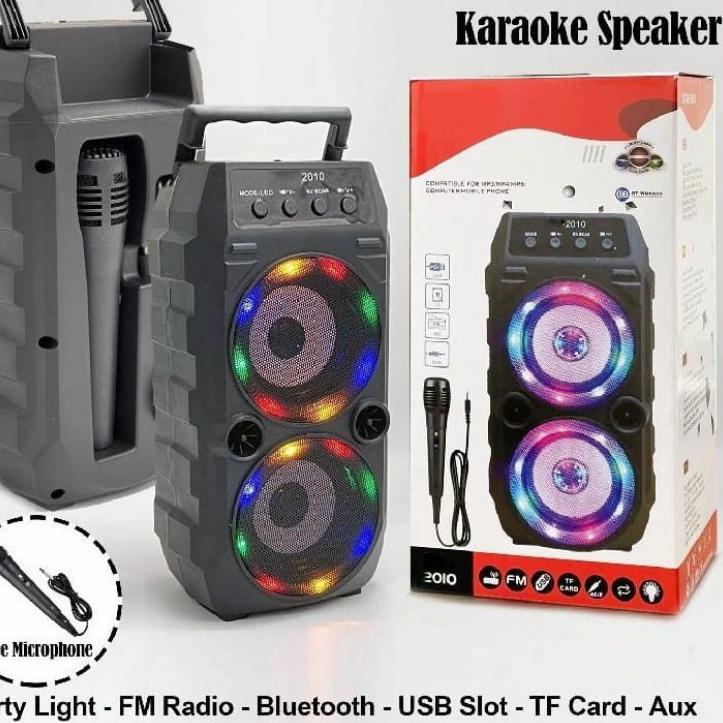 Terbaik Speaker Karaoke XTM 2010 SQRS 2008 Bluetooth Wireless Portabel Free Mic Karaoke Music