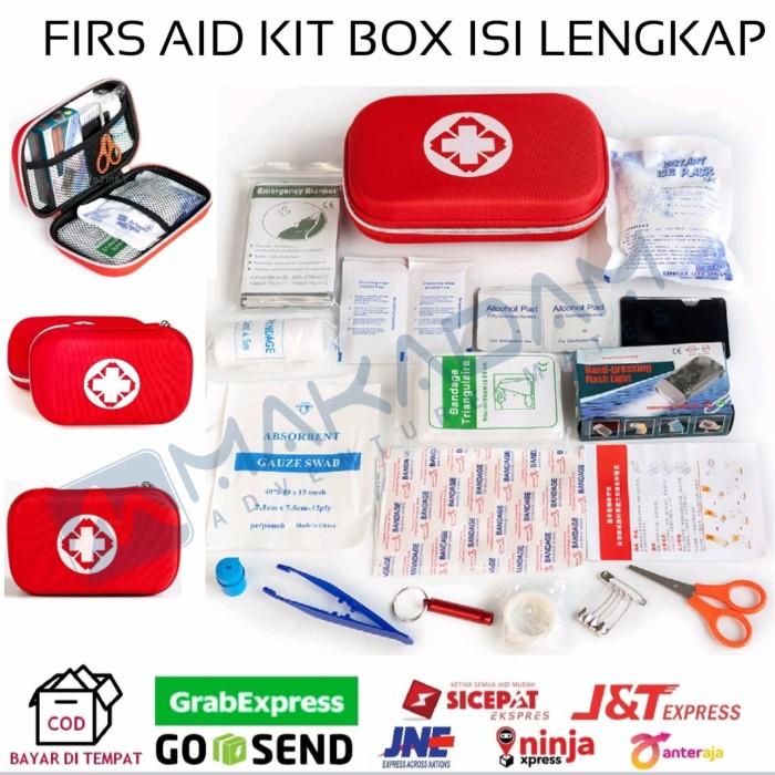 kotak p3k emergency first aid kit box camping mobil lengkap isi