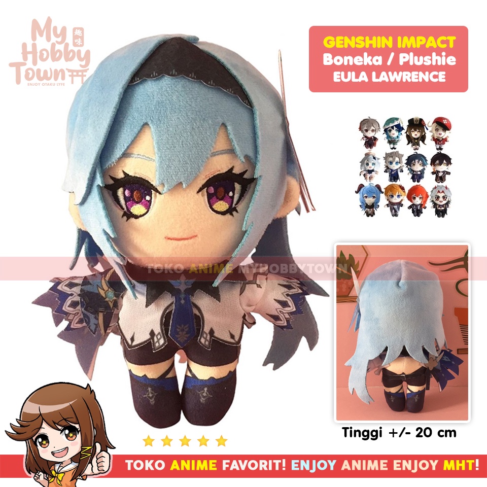 Boneka Anime Game Karakter Genshin Impact Eula Lawrence Plushie Doll