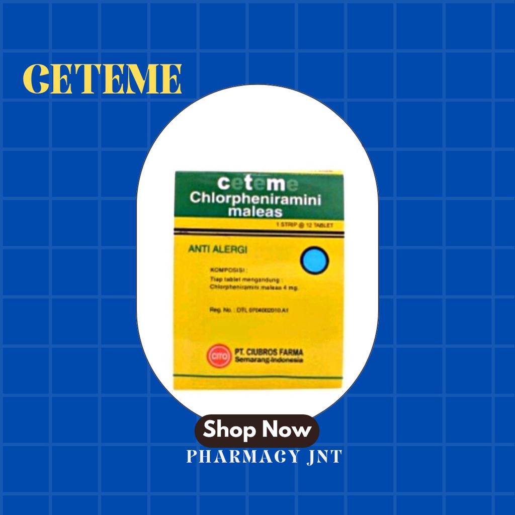 CETEME PER STRIP ISI 12 TABLET / CTM ECERAN CIUBROS / GATAL / ALERGI