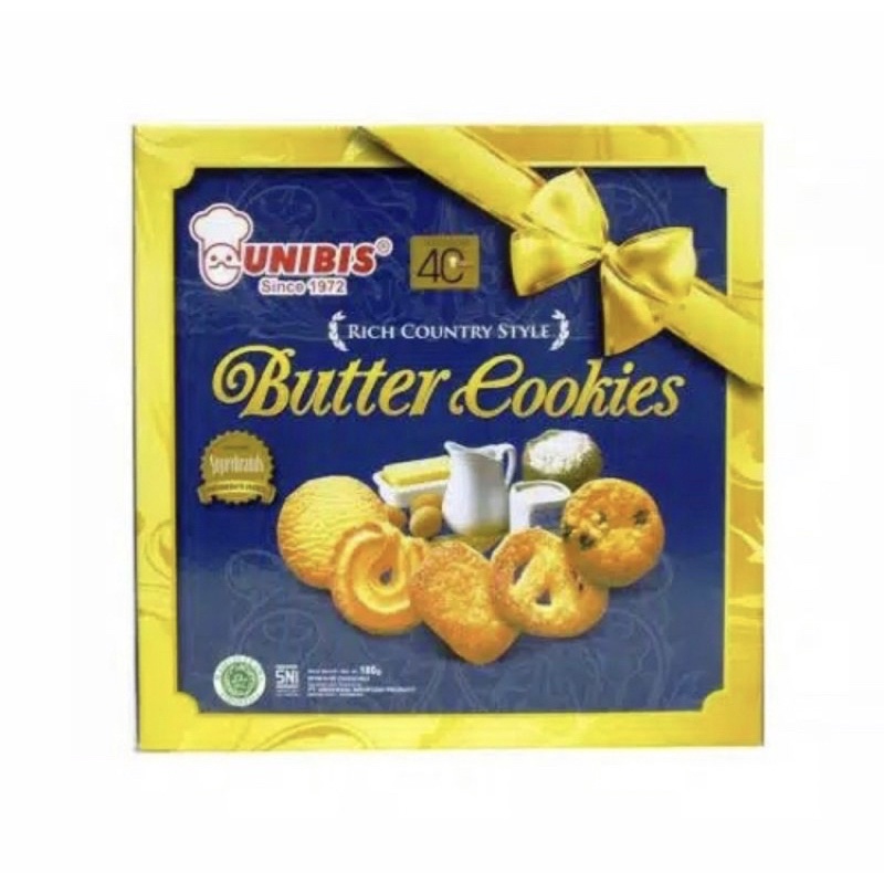 

Biskuit Unibis Butter Cookies 180 gr Kemasan Kotak / Unibis / Butter / Cookies / 180 gr / Kemasan / Kotak / Biskuit / Festive