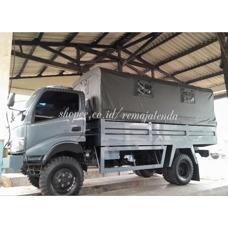TERPAL TRUK KENDARAAN TAKTIS/RANTIS HINO DUTRO 130HD 4x4