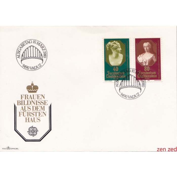 

A659 Prangko Liechtenstein FDC 1980 EUROPA Stamps 1 Pcs