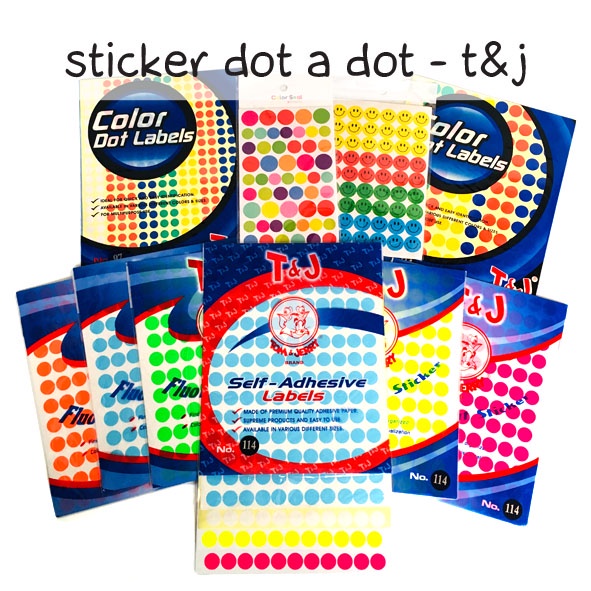 Zoetoys Sticker Dot a Dot - T&amp;J | Label Color Dot 114 Activity | Stickers Hadiah Tempelan Apresiasi