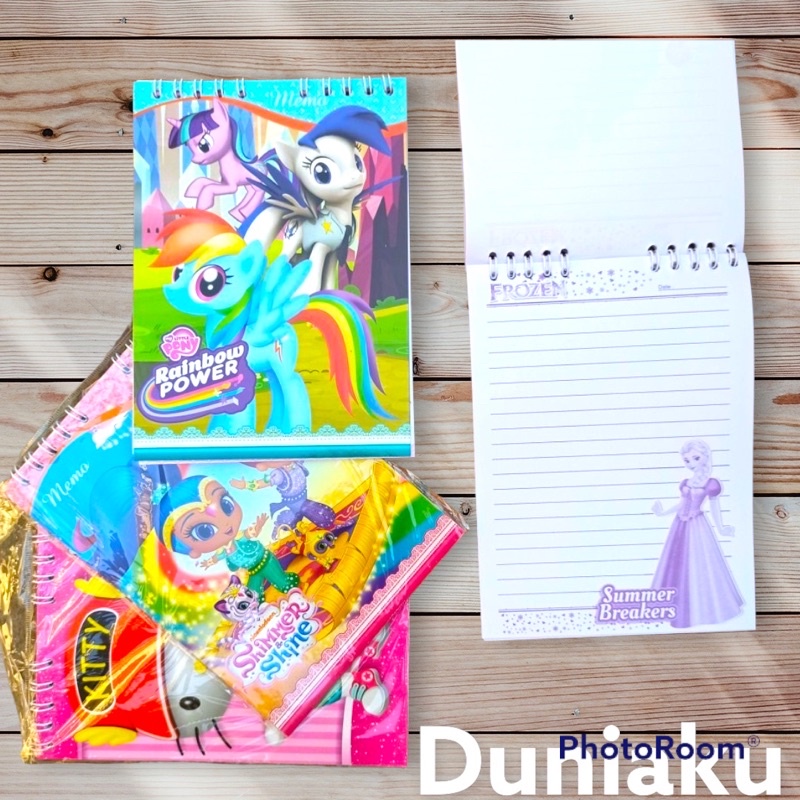 

buku diary spiral notebook / buku memo / buku catatan karakter