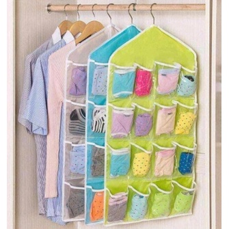 Stroge Gantungan 16 Kantong Hanger Organizer Serbaguna Pouch Korean