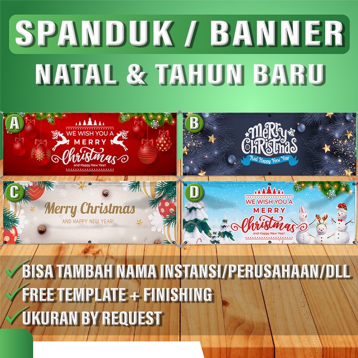 Cetak Spanduk Banner Natal dan Tahun Baru