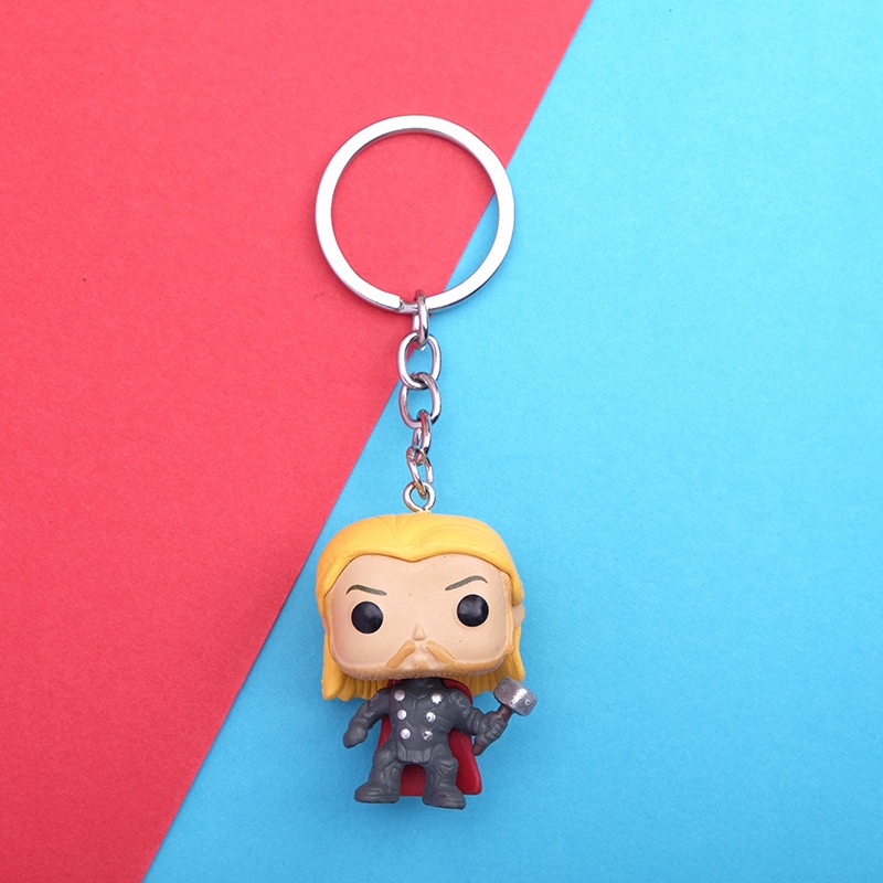 8 Pcs 6 Pcs 4 Pcs Anime The Avengers Gantungan Kunci Ironman Spider Man Hulk Deadpool Figure Boneka Liontin Keyring Untuk Festival