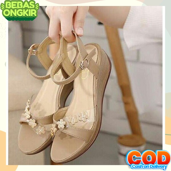 Sandal Sendal Wedges Wanita Import Weges Widges Slop Wanita Cewek Sandal Wijes Wanita Kondangan Wage