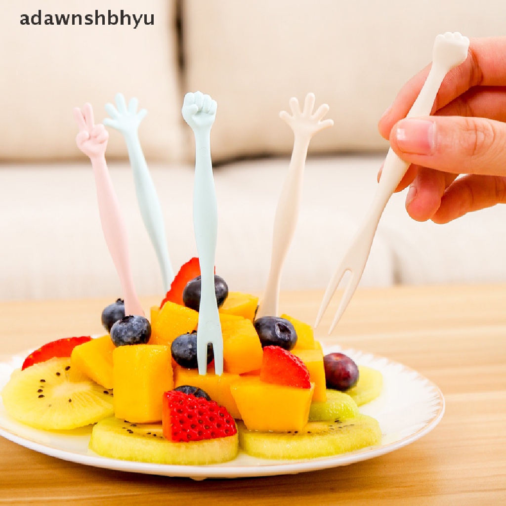 Adawnshbhyu 6Pcs Garpu Buah Lucu Garpu Kue Dessert Fork Makanan Garpu Tusuk Gigi Makan Pesta BentoFork ID
