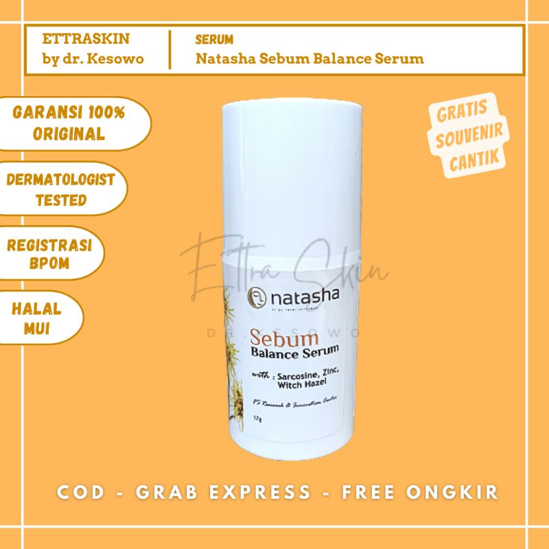 Natasha Skincare - Sebum Balance Serum Untuk Kulit Berminyak - Ettra Skin by dr Kesowo ( SEBUMBALANC