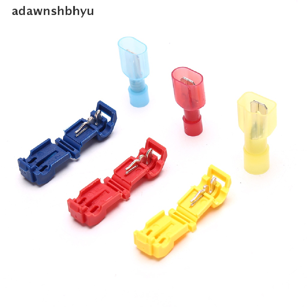 Adawnshbhyu 20Pcs T-Tap Splice Wire Connector Insulated Spade Terminal Crimp Listrik Kit ID