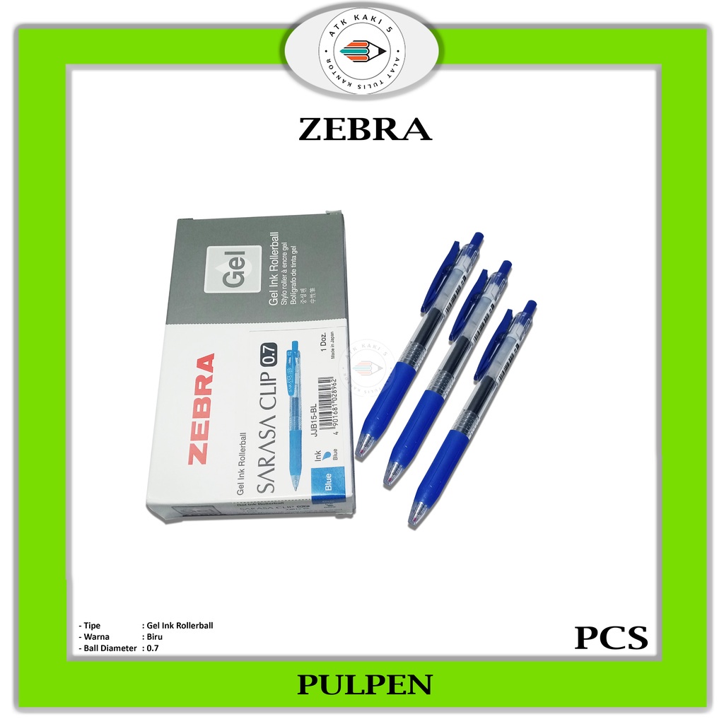 

ZEBRA - Sarasa Clip Pulpen Pena Gel 0.7 mm - Pcs